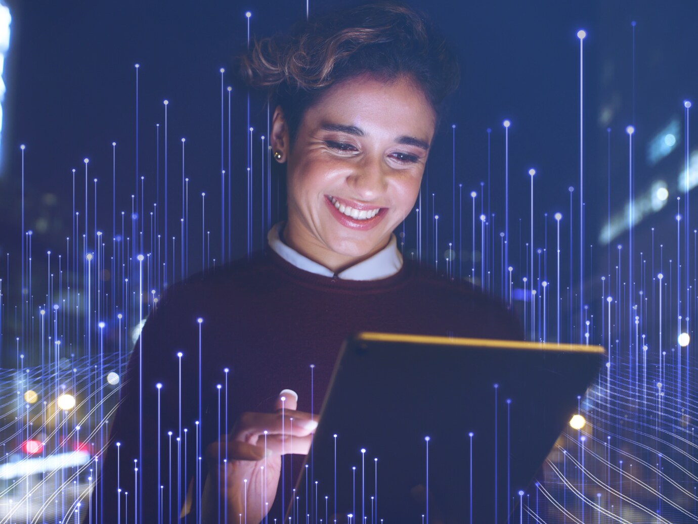 Woman Holding tablet in hand