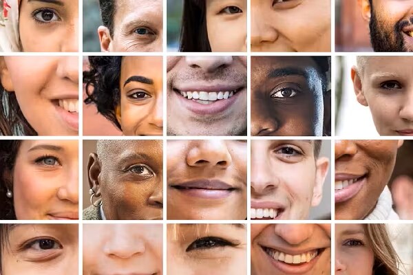 Different smiling faces